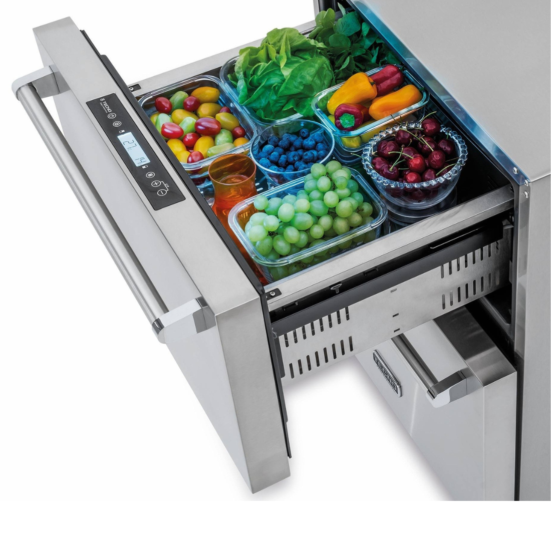 Gaveta Refrigerada com Freezer Tecno Vintage 95 Litros Inox 220V
