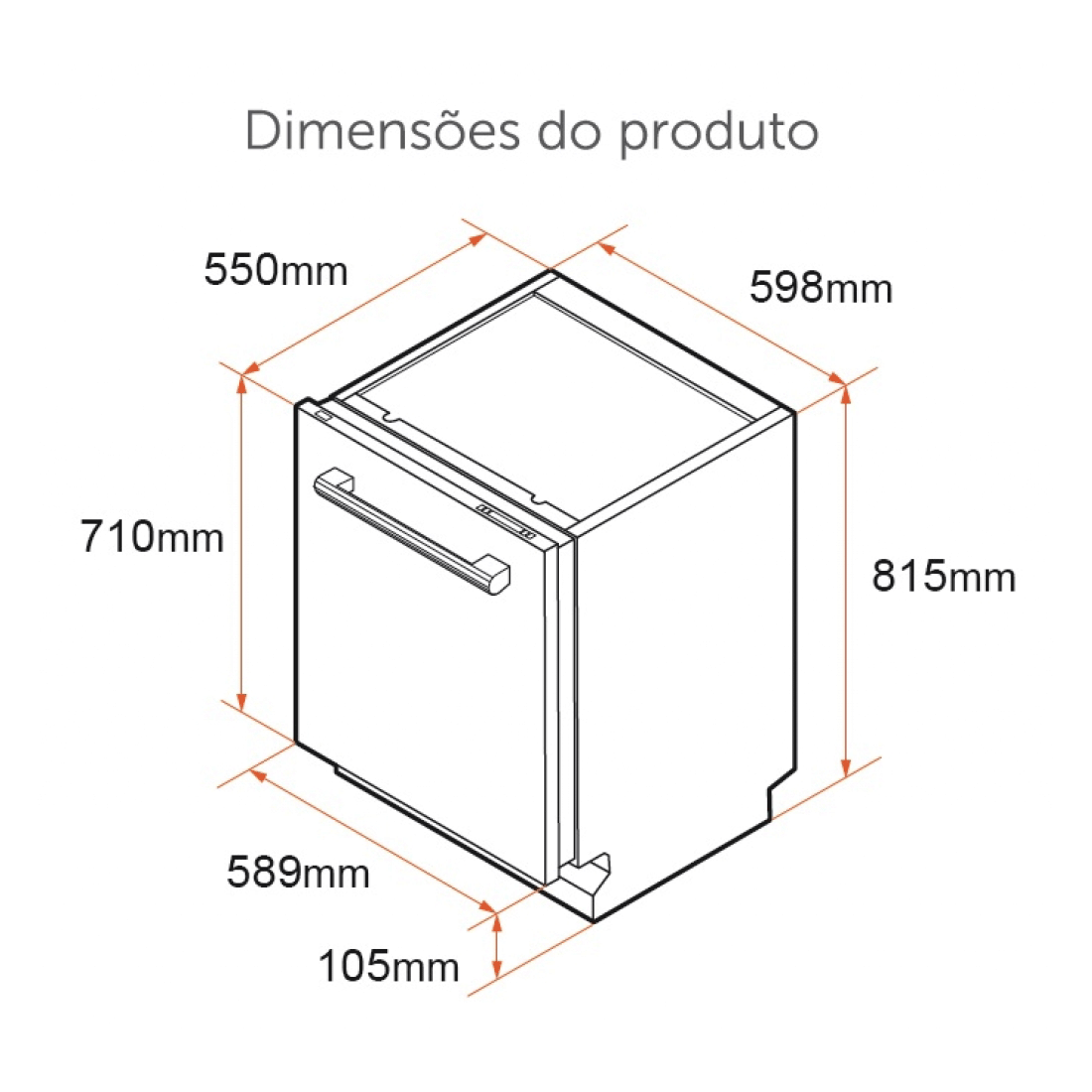 Lava-Louças Original de embutir 14 serviços 60cm 220V