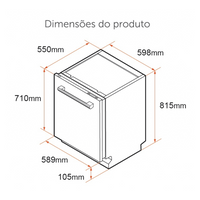 Lava-Louças Original de embutir 14 serviços 60cm 220V