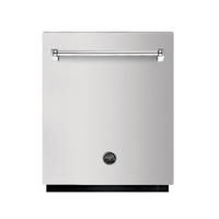 Lava-Louças Bertazzoni Master 14 Serviços Inox 60cm: lava louças de embutir com acabamento inox ante manchas, puxador tubular e painel integrado