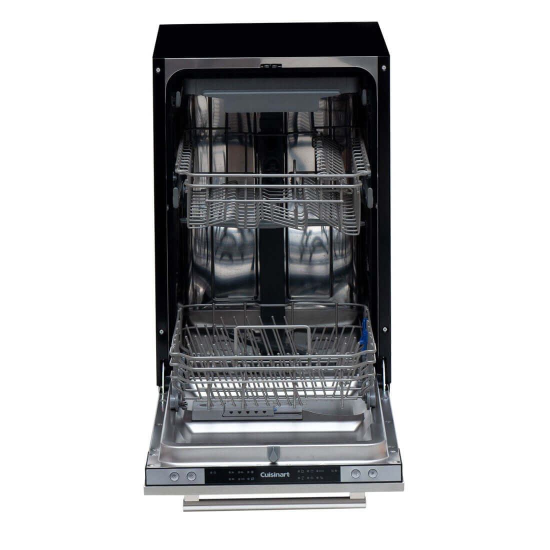 Lava-Louças Cuisinart Casual 10 Serviços Inox 45cm - Cuisinart lava louças de embutir inox com painel frontal, 2 cestos e interior AISI 304