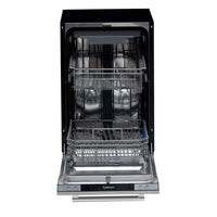 Lava-Louças Cuisinart Casual 10 Serviços Inox 45cm - Cuisinart lava louças de embutir inox com painel frontal, 2 cestos e interior AISI 304