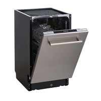 Lava-Louças Cuisinart Casual 10 Serviços Inox 45cm - lava louças de embutir com porta inox, painel superior e 2 cestos internos