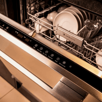 Lava-Louças Debacco Porta para Revestir 14 Serviços 60cm, máquina compacta embutida em inox com painel touch e 2 cestos visíveis