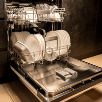 Lava-Louças Debacco Porta para Revestir 14 Serviços 60cm - lava louças de embutir inox com painel integrado e 2 cestos visíveis