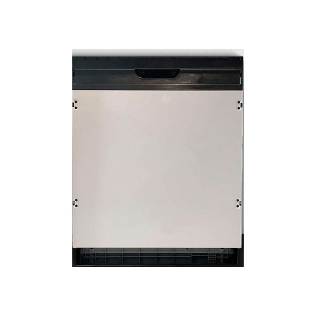 Lava-Louças Debacco Porta para Revestir 14 Serviços 60cm: lava louças de embutir com porta para revestir branca, painel superior preto e cesto interno