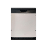 Lava-Louças Debacco Porta para Revestir 14 Serviços 60cm: lava louças de embutir com porta para revestir branca, painel superior preto e cesto interno