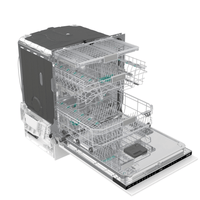 Lava-Louças Gorenje Porta para Revestir 16 Serviços com Wi-fi 60cm mostrando interior com 3 cestos, painel frontal integrado e acabamento para embutir