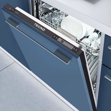 Lava-Louças Tecno Porta para Revestir 14 serviços 60cm: lava louças de embutir em inox com painel touch, 2 cestos e porta revestível