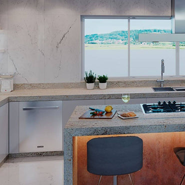 Lava-Louças Tecno Original 14 serviços Inox 60cm - lava louças de embutir inox com painel discreto, acabamento escovado e 1 cesto visível