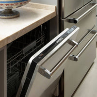 Lava-Louças Tecno Professional 14 serviços Inox 60cm — lava louças de embutir em inox com painel frontal slim, puxador tubular e 2 cestos internos