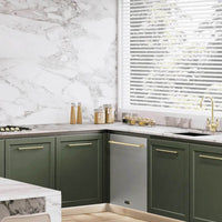 Lava-Louças Tecno Vintage 14 serviços Inox 60cm com acabamento inox embutida, painel frontal liso e 1 cesto visível na cozinha