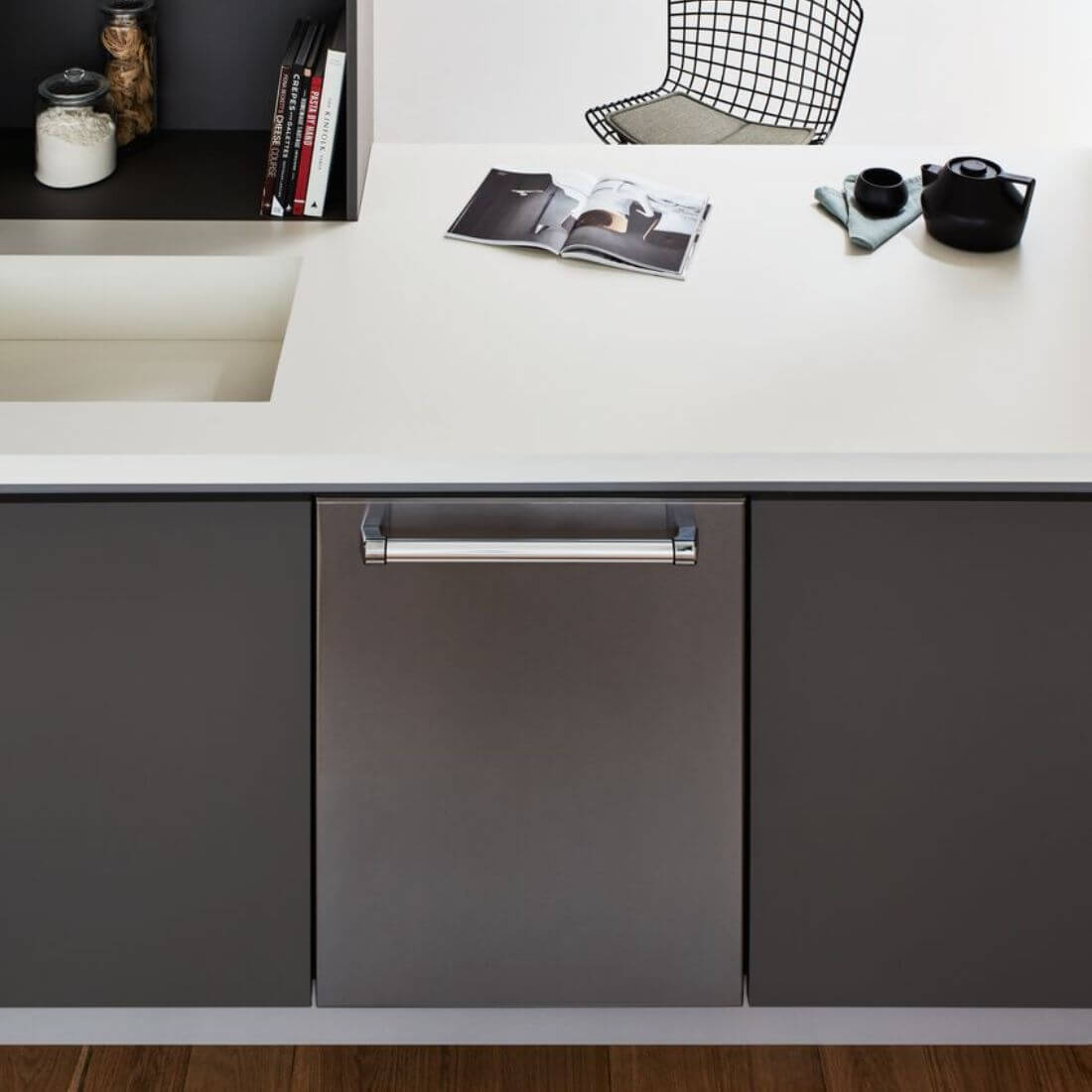 Lava-Louças Bertazzoni Master 14 Serviços Inox 60cm — lava louças de embutir em inox escovado com puxador tubular, painel discreto e instalação embutida