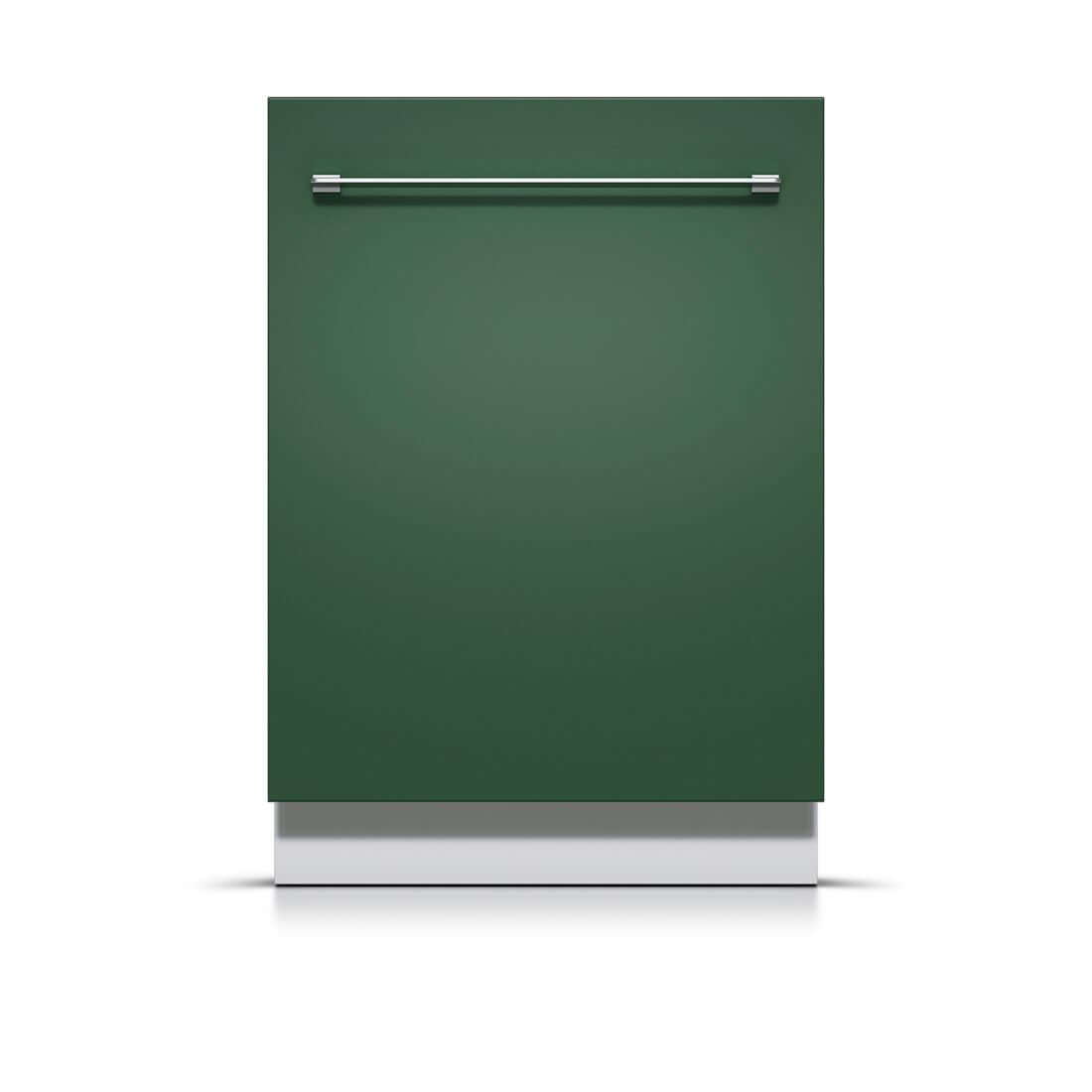 Lava-Louças Tecno de Revestir 60cm inox revestida em verde com puxador cromado e capacidade para 16 serviços