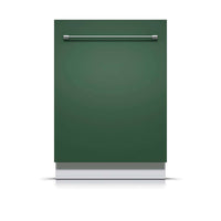 Lava-Louças Tecno de Revestir 60cm inox revestida em verde com puxador cromado e capacidade para 16 serviços