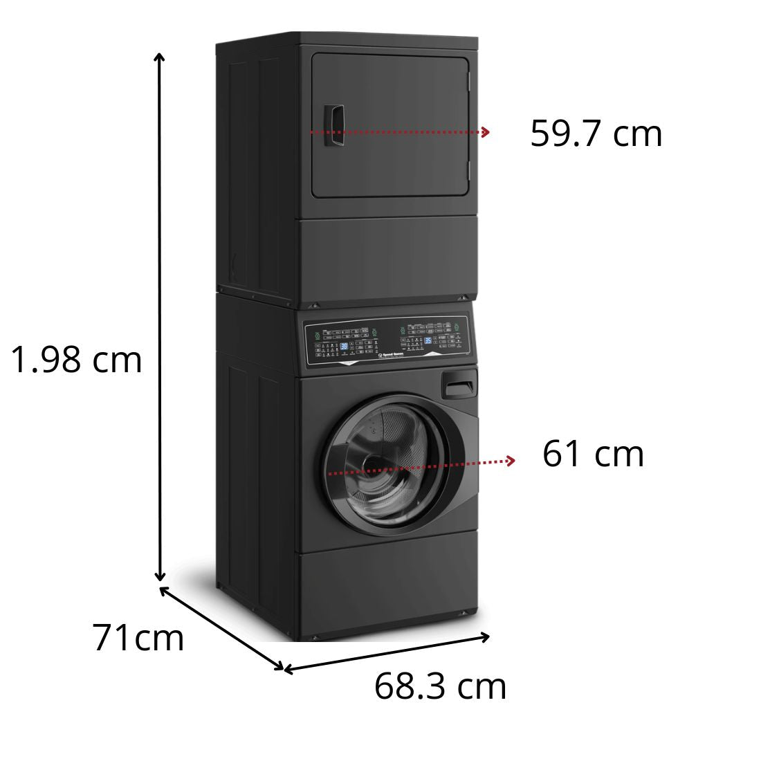 Lavadora e Secadora Speed Queen Conjugada Black Matte Elétrica 10,5 Kg