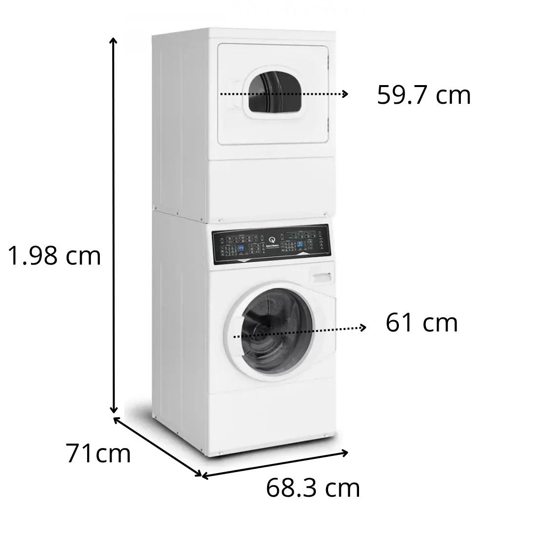 Lavadora e Secadora Speed Queen Conjugada Branca Elétrica 10,5 Kg - ATEE9A