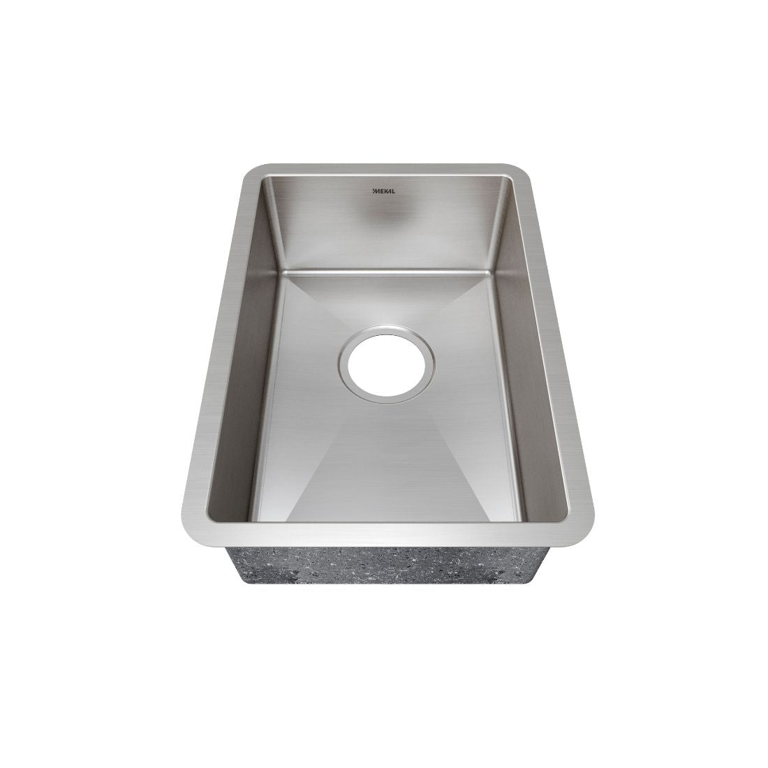 Cuba Mekal LR 27cm de Embutir em Inox Escovado com cantos retilíneos e acabamento impecável