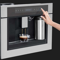 Cafeteira Tecno Original Automática de Embutir Inox 60cm - máquina de café de embutir inox com display touch, saída dupla, reservatório de leite e design embutido