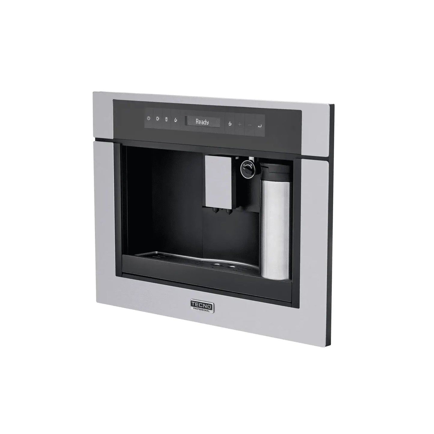Cafeteira Tecno Professional Automática de Embutir Inox 60cm, máquina de café de embutir com acabamento inox, display touch e reservatório de leite