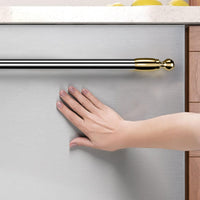 Lava-Louças Bertazzoni Heritage 16 Serviços Inox 60cm em inox escovado com puxador dourado, painel frontal embutido e design integrado