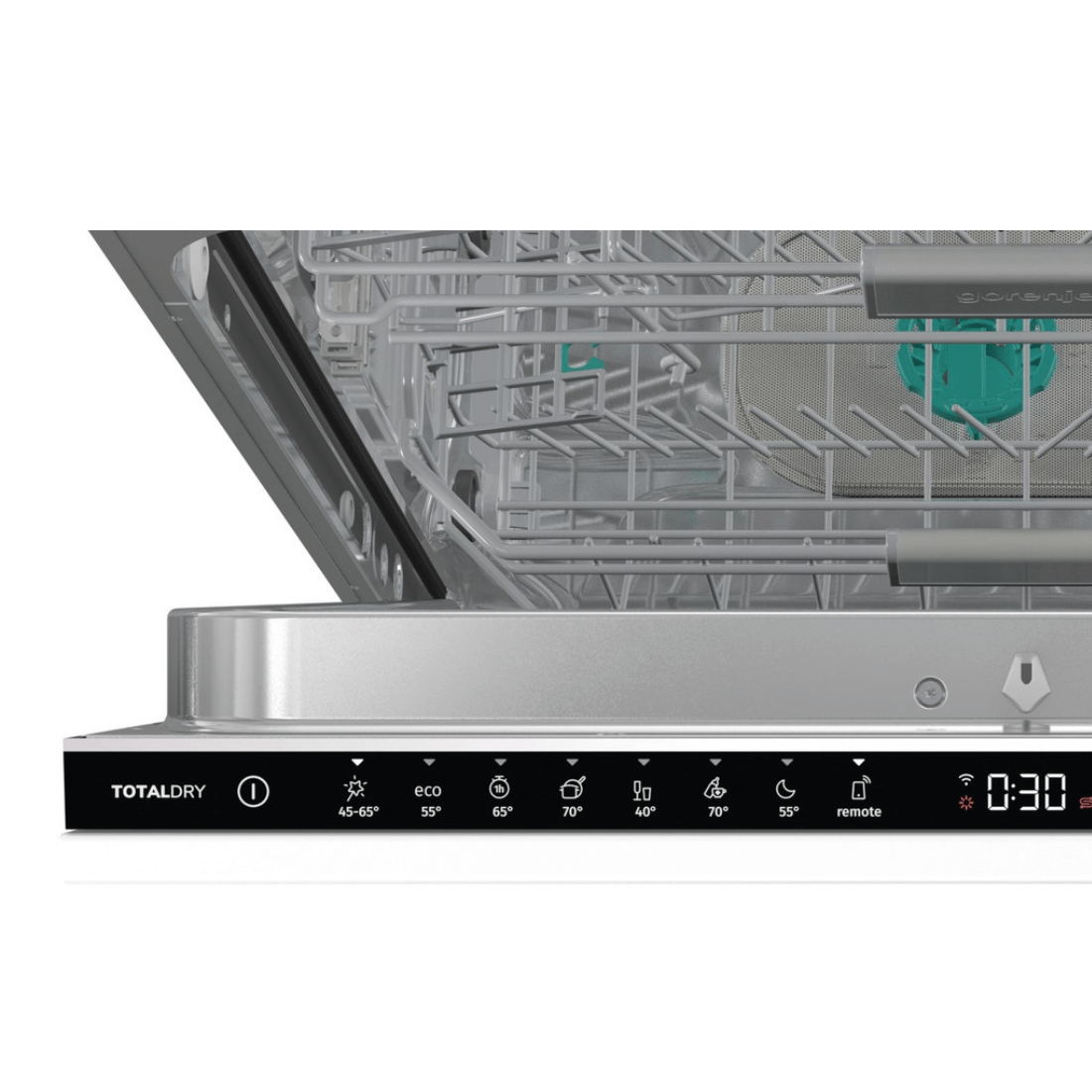 Lava-Louças Gorenje Porta para Revestir 16 Serviços com Wi-fi 60cm — lava louças integrada em inox com painel touch digital frontal e 3 cestos