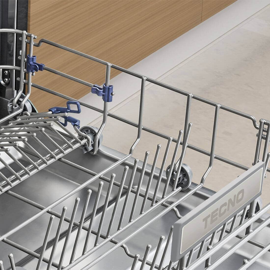 Lava-Louças Tecno Original 14 serviços Inox 60cm - lava louças de embutir com acabamento inox, painel discreto, 2 cestos e suporte ajustável