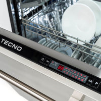 Lava-Louças Tecno Professional 14 serviços Inox 60cm: lava louças de embutir em inox com painel digital touch, interior com 2 cestos e acabamento premium