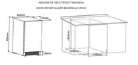 Máquina de Gelo para Embutir Tecno Professional Inox 45cm 220V
