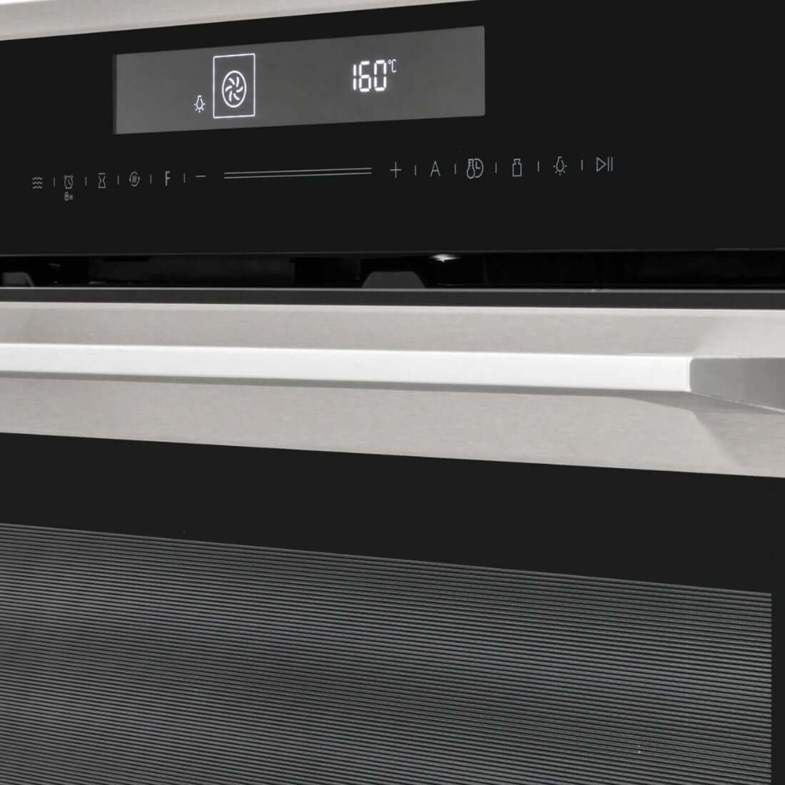 Forno CrissAir Combinado com Micro-ondas 52 Litros Inox 60cm em inox com painel digital touch, visor 160°C e porta de vidro para embutir