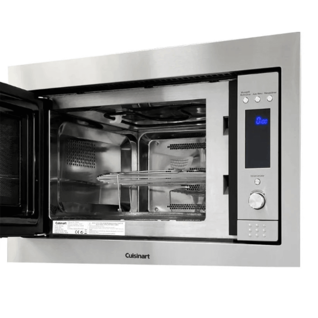 Torre Quente Cuisinart Casual Inox 60cm l Forno e Micro: forno combinado de embutir em inox com painel analógico digital e porta de vidro