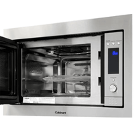 Torre Quente Cuisinart Casual Inox 60cm l Forno e Micro: forno combinado de embutir em inox com painel analógico digital e porta de vidro