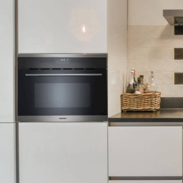 Forno Cuisinart Prime Combinado com Micro-ondas  Inox 60cm 35 Litros, forno de embutir em inox com painel touch digital e porta de vidro triplo