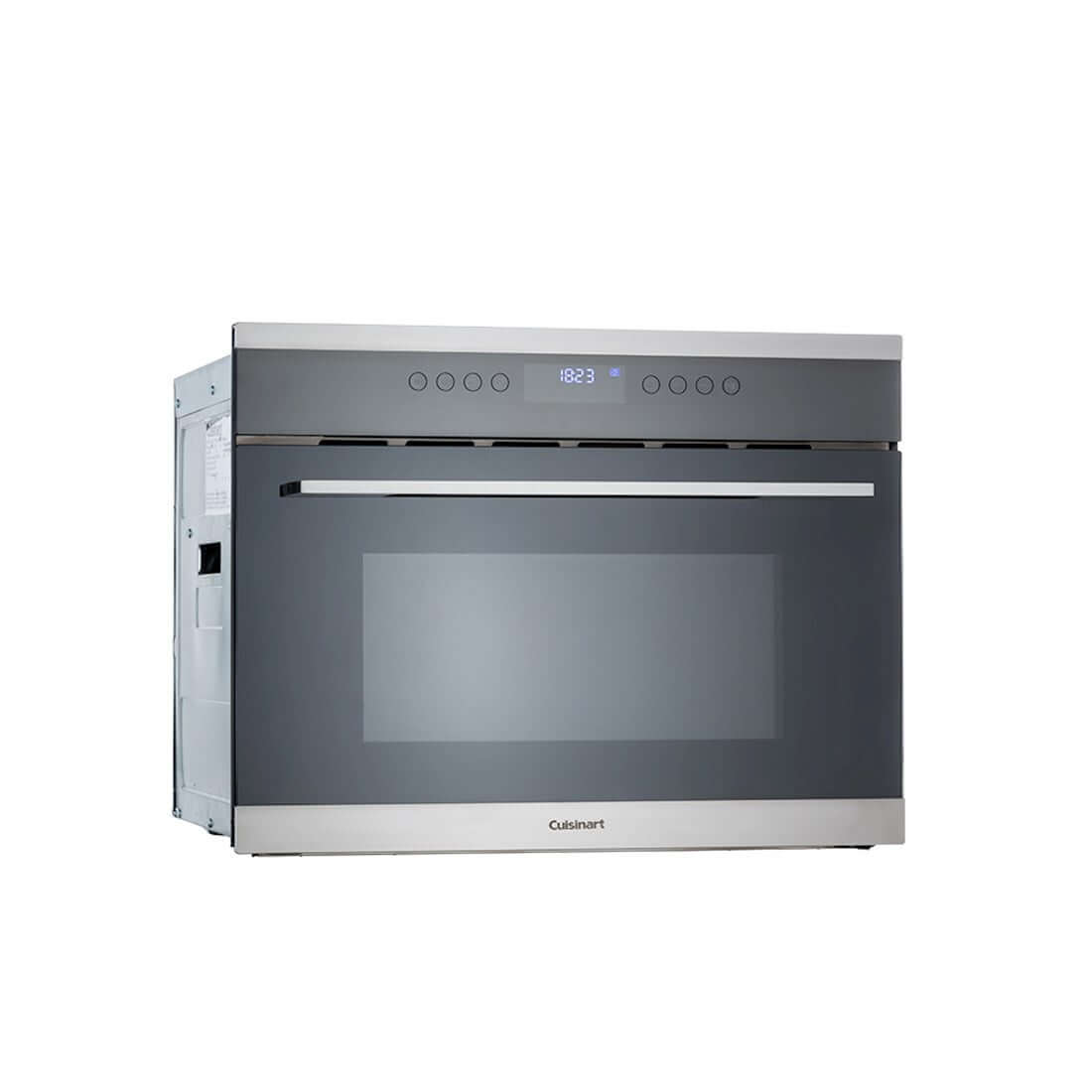 Forno Cuisinart Prime Combinado com Micro-ondas  Inox 60cm 35 Litros, forno combinado de embutir em inox com porta de vidro triplo e painel touch