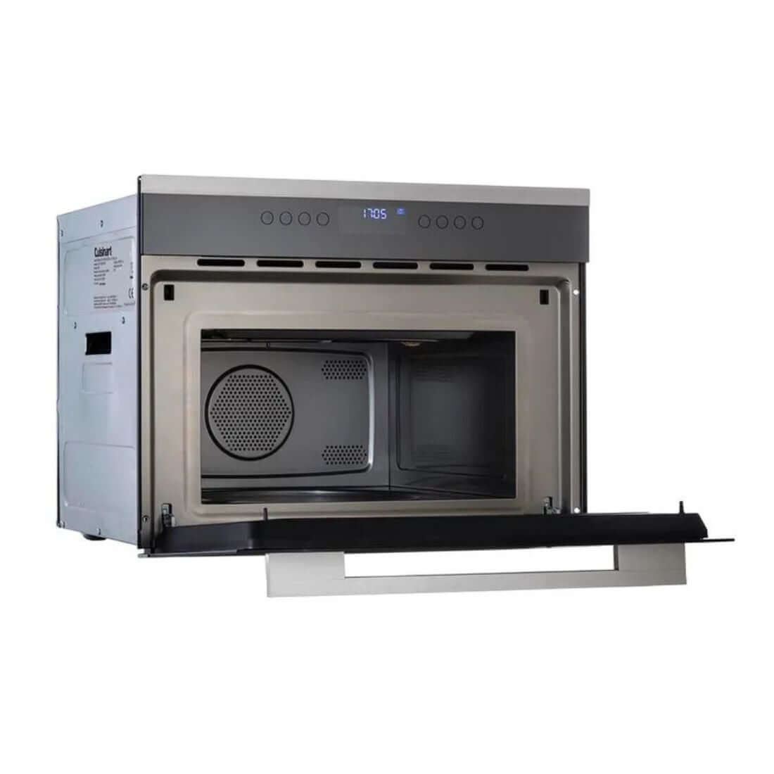 Forno Cuisinart Prime Combinado com Micro-ondas  Inox 60cm 35 Litros - forno combinado de embutir em inox com porta de vidro triplo e painel touch