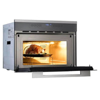 Forno Cuisinart Prime Combinado com Micro-ondas  Inox 60cm 35 Litros em inox, micro-ondas de embutir com porta de vidro triplo, painel touch e grill