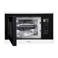Micro-ondas Evol C17 25 litros inox embutir vidro preto com painel touch e grill incluso