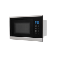 Alt Tag: Micro-ondas Evol C17 25 litros embutir vidro preto inox 60cm painel touch grill incluso