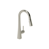 Misturador Monocomando Codda com Ducha Retrátil Aria Níquel Escovado para cozinha com traços sutis