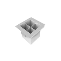 Porta Talheres Debacco Inox 15cm com compartimentos para organizar utensílios de forma prática e higiênica.