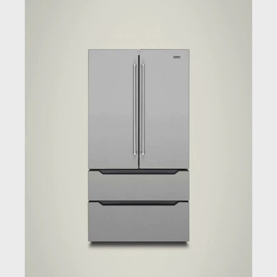Refrigerador Tecno Professional French Door 636 Litros Inox com design moderno em aço inox.