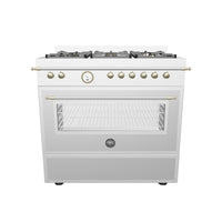 Fogão Bertazzoni Heritage Inox 90cm 6 Bocas Forno Elétrico 103L