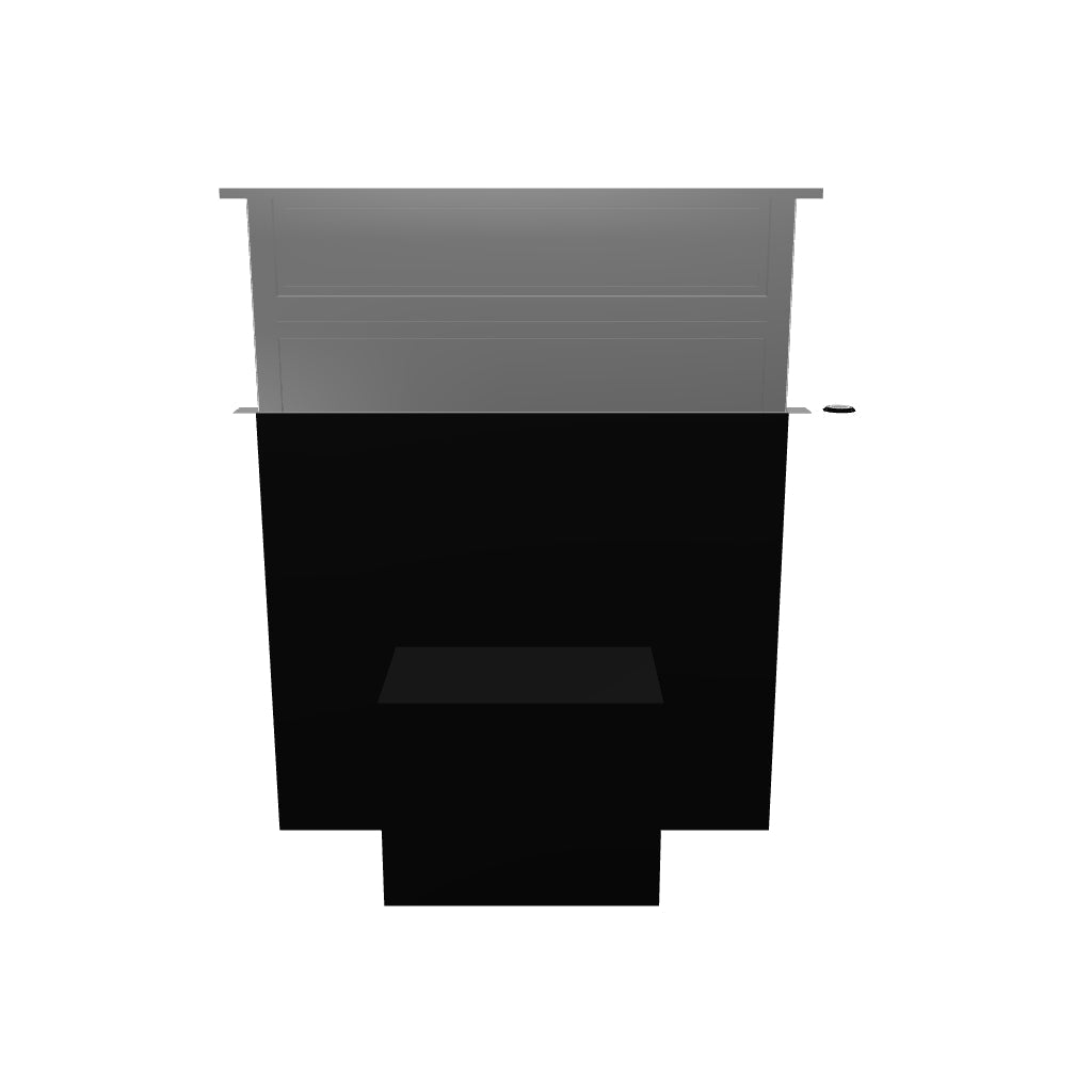 Coifa de Bancada Tecno Rise Inox 91cm vista frontal em design moderno e minimalista.