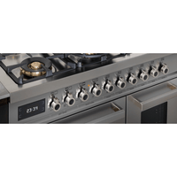 Fogão Bertazzoni Professional 6 Bocas Forno Elétrico Duplo 138 Litros Inox 120cm