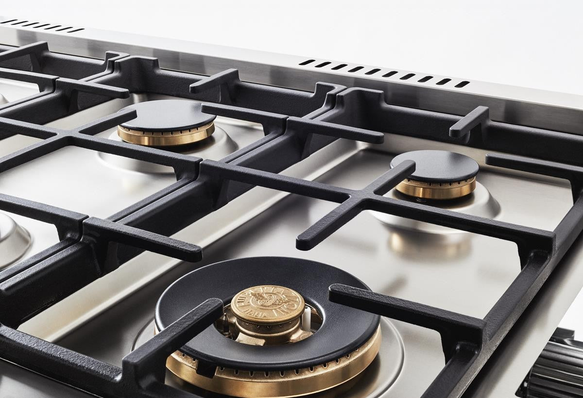 Fogão Bertazzoni Professional 6 Bocas Forno Elétrico Duplo 138 Litros Inox 120cm