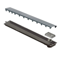 Ralo Linear Elleve 75cm Tampa Inox - Saída Lateral, ralo de piso com tampa inox e base compacta para instalação lateral