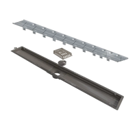 Ralo Linear Elleve Versalite 75cm Tampa Oculta - Saída Central em inox escovado, ralo linear oculto com canaleta e saída central para banheiro