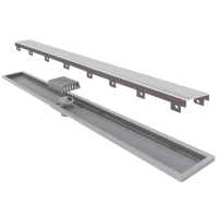 Ralo Linear Elleve Royal 80cm Tampa Inox - Saída Central, ralo linear Elleve em inox escovado com saída central e design oculto