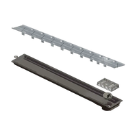 Ralo Linear Elleve Versalite 50cm Tampa Oculta - Saída Lateral ralo linear Elleve em inox escovado com tampa oculta e saída lateral