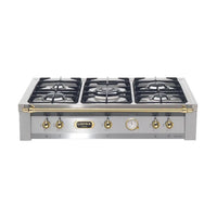 Rangetop Lofra Dolcevita 5 Bocas a Gás Inox 90cm com 5 queimadores e design sofisticado em inox escovado.